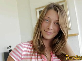 Horny amateur teen sucking hard in POV first time
