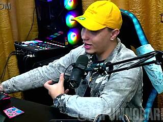 bruna carlos strips naked for the presenter, showing her natural tits and arching her big ass