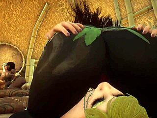 In a beach orgy, ebony lesbians engage in group fucking with tribal passion.