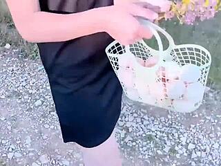 Village Girl's Wild Blowjob and Cowgirl Ride in Attic