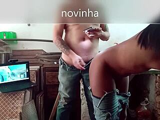 Watch This Naughty Wife Get Her Ass Pounded Hard And Creampied In The Mouth