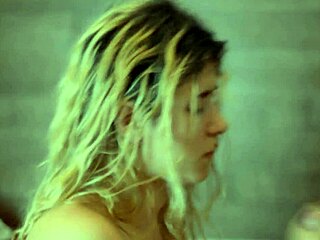 Blonde amateur sucks tits and blowjob on homemade bar before intense fucking