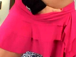 busty mature brunette babe gets caught showing off huge natural tits