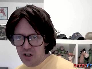 Watch This British Whore Suck That Nerd's Dick!