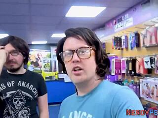 Watch This British Whore Suck That Nerd's Dick!