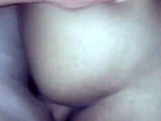 Big ass latina girlfriend bends over for friend's interracial doggystyle cock.