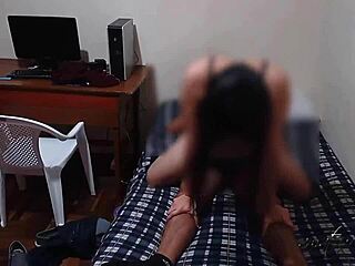 I follo my friend's wife while she talks on phone, cumming inside her ass