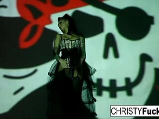 Christy Mack the Pirate Touches Her Amazing Ass and Tight Spots