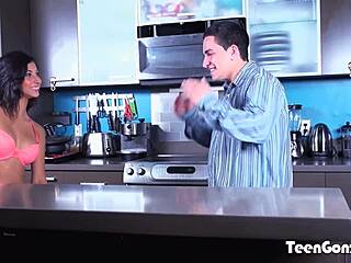 Petite teen Jade Jantzen bangs photographer hard