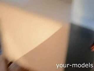 Beautiful Brunette Amateur Sucks Cock Intensely in Latex