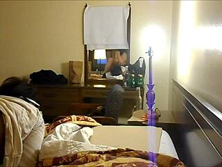 I bent over the ebony teen in the hotel room, her big ass bouncing in doggystyle.