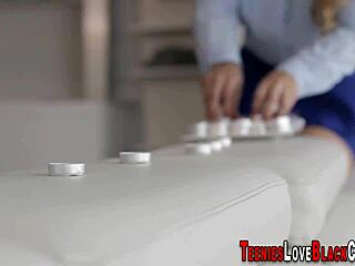 Blonde Teenager Sucks Huge Interracial Cock for Facial