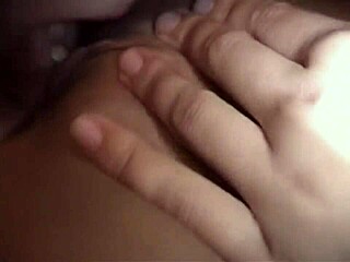 Young amateur teen couple explores wild bedroom action