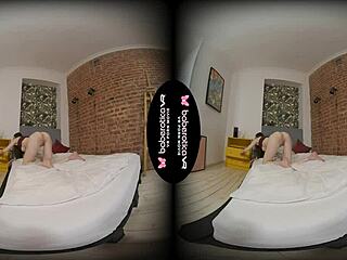 I, uh, ride that sex toy in VR as solo tattooed brunette Ashley.