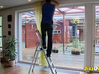 i'm getting rough with this blonde hot babe, covering her boobs in jizz all over the place, feeling that intense connection