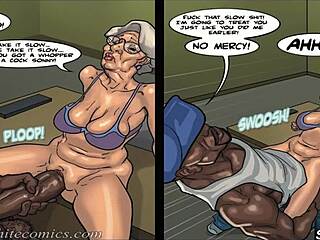 Old white lady fucked hard by big black dick