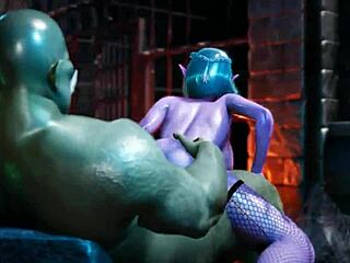 slutty dark elf craving that orc cock! 😈