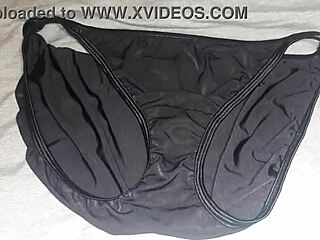 i jerked off and came in my best friend's favorite light blue panties again