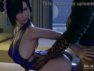 Wow, futanari with monster cock fucks rough!