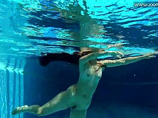 Sexy Latina Babe Andreina in Hot Nudist Pool Action with Underwater Thrills