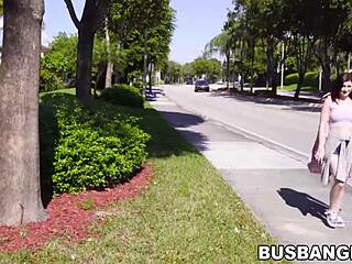 Hailey Little's big tits banged raw in car?