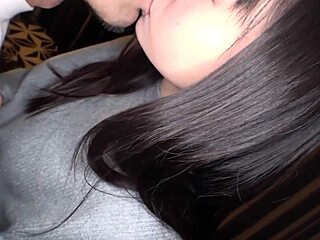 she's a cute asian babe with a hairy pussy who squirts nonstop