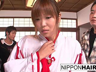 she's so wet in this asian gangbang, pounding her pussy and ass hard.