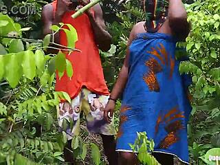 prince carries bbw ebony woman on bicycle to public fuck spot for intense pov creampie pounding