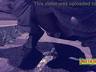 im alone at night in the parking lot, lowering my pants to piss publicly on this sex tape