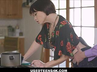 Usedteen 18+ step daughter Angeline Red and Jack Vegas in freeuse teen 18+ action with licking and group fun.