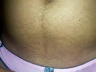 Masturbating with sister-in-law's pink thong in private session