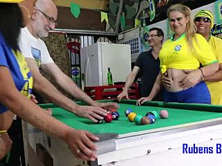 cheerleaders celebrate copa victory in cabaret, turning into wild orgy with latinas and blondes 😈