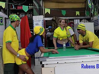 cheerleaders celebrate copa victory in cabaret, turning into wild orgy with latinas and blondes 😈