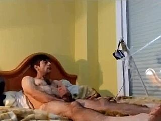 Amateur strips and masturbates with clothes ripped