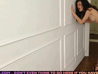 Hot Brunette Gets Fucked Hard While Standing Up