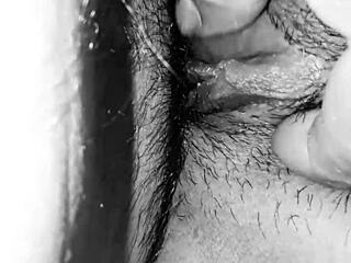 Does Ella ride that monster cock hard?