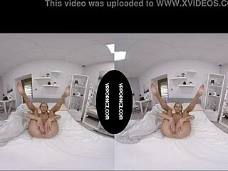 Blonde MILF Takes Big Black Dildo in Tight Pussy in VR Reality