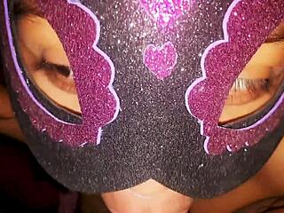 i feel so turned on watching this sexy mexican latina suck dick with her matte pink lips, cum filling her mouth before she spits it out in 4k