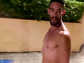 Hot Muscle Guy Naked on Barcelona Streets