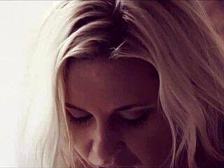 Lesbian Blonde and Brunette Milfs Licking and Fingering in Hot Action