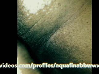 ebony BBW gets her WET CREAMY PUSSY and FAT CLIT fingered and ANAL CREAMPIED