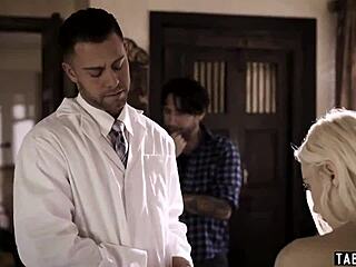 perv doctor cleans and fucks teen 18+ stepdaughter's ass