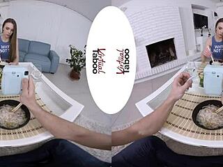 Virtual taboo scene where huge cock stretches her tight ass