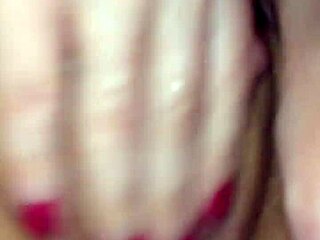 Wife masturbates with big black cock and squirts intensely on monster shaft