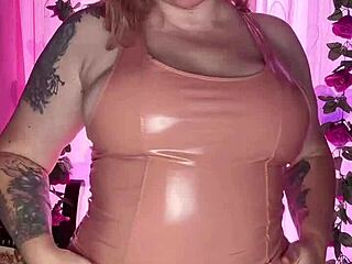 Milf teases in latex dress!