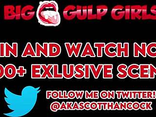 Slender brunette Alana Cruise with small 18+ breasts swallows big dicks deepthroat style