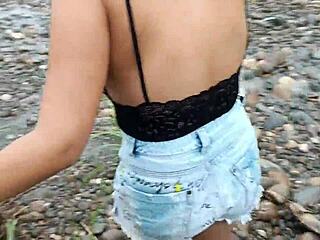 Linda Morena Gets Fucked on Public Street. Deepthroating and Anal in Outdoor Amateur Scene