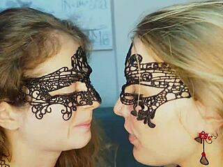 4k lesbian beauties share sloppy tongue kisses and cum in a cute romantic moment