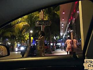 Curly-haired Julie Kay feels every thrust outdoors. Her beauty shines in public POV action.