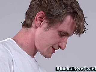 black ebony amateur getting interracial blowjob and cumshot, feeling intense pleasure